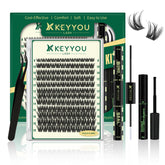 KEYYOU ensemble cils clusters volume 144 pièces pour un regard plus dense et naturel.
