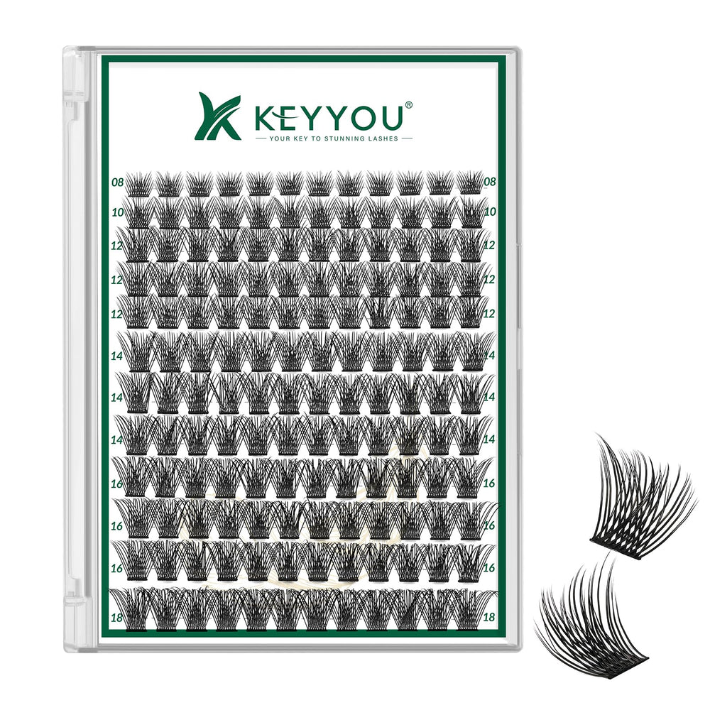 KEYYOU ensembles-cils-d-courbure-8-18mix offre une courbure naturelle pour un regard homogène.