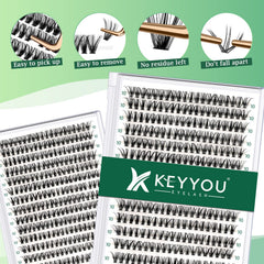 KEYYOU extensions cils plan fait-maison: montage simple et sans résidu.