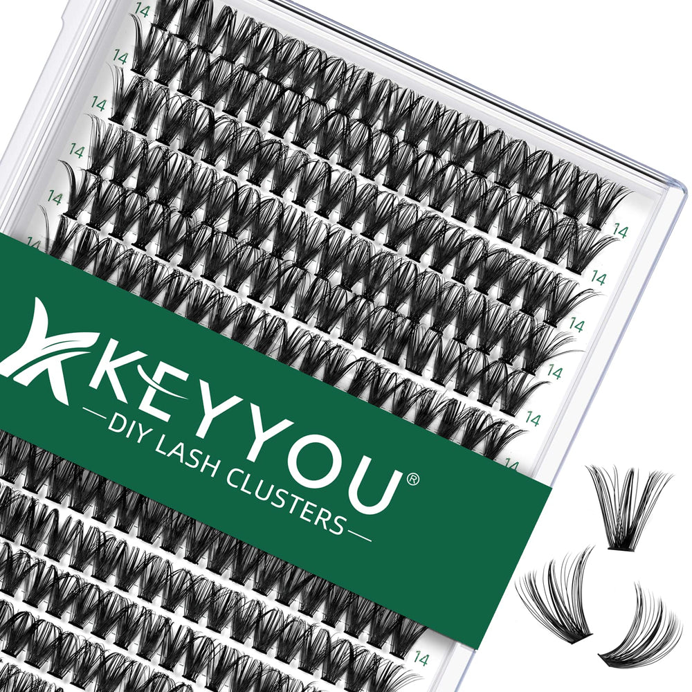 KEYYOU grappes cils 40D 14 mm pour un regard naturel et durable.