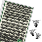 KEYYOU grappes-cils 60D-D courbe 9-18mm, aspect naturel et facile à appliquer chez soi.