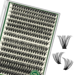 KEYYOU grappes-cils 60D-D courbe 9-18mm, aspect naturel et facile à appliquer chez soi.