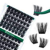 KEYYOU Grappe de cils 96 pièces, Y02 D-Curl, volume naturel.