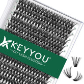 KEYYOU groupes cils 300pcs – emballage pratique pour débuter le maquillage maison.