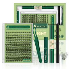 KEYYOU kit clusters cils 144p, ensemble pratique pour le fait maison