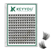 keyyou lash clusters 144pcs, leger et naturel, pour un regard durable