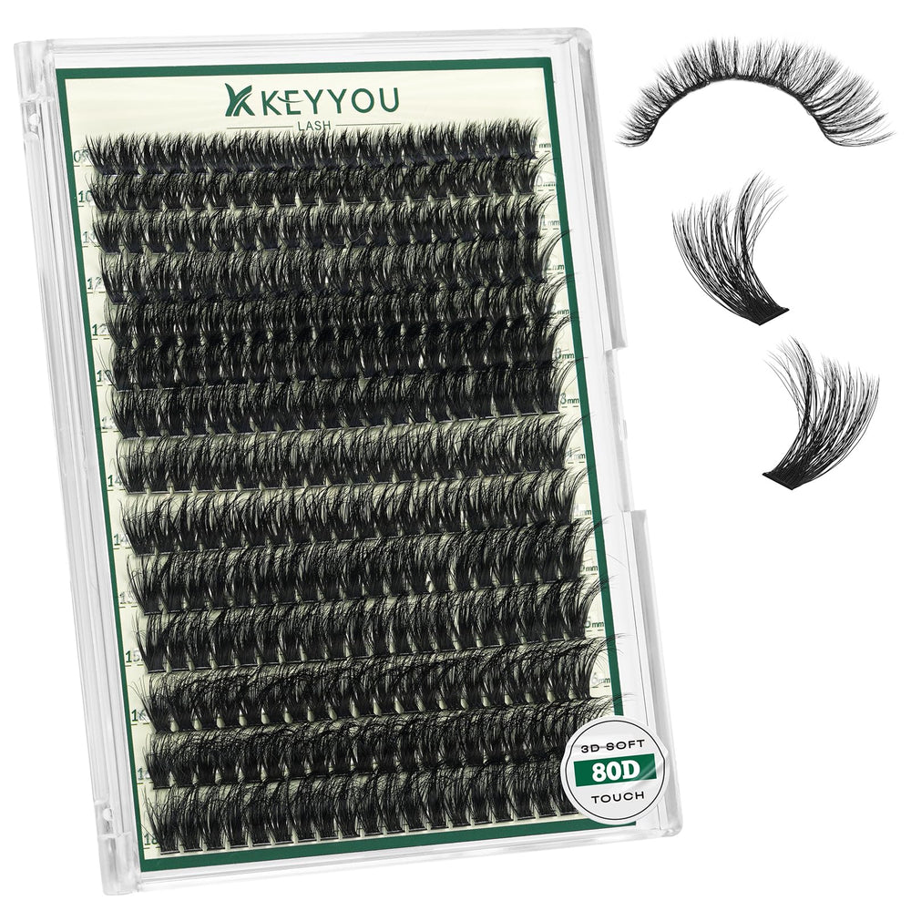 KEYYOU LASH Clusters 3D: effet volumisant naturel pour un regard profond