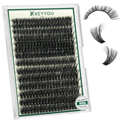KEYYOU LASH Clusters 3D: effet volumisant naturel pour un regard profond