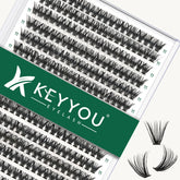 KEYYOU Lash Clusters sur plateau de 300 pièces pour un choix rapide de styles