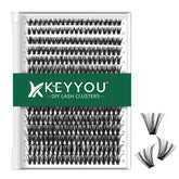 KEYYOU lash clusters sur plateau 300 pièces pour un choix rapide et naturel.