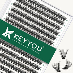KEYYOU Lash Clusters sur plateau de 300 pièces pour un choix rapide de styles