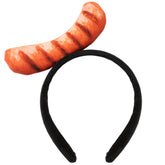 KH866 bandeau-tete-saucisse-rouge-jaune pour cosplay amusant et confortable.