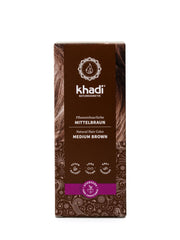 KHADI brun moyen - coloration cheveux avec couverture des gris et brillance naturelle.
