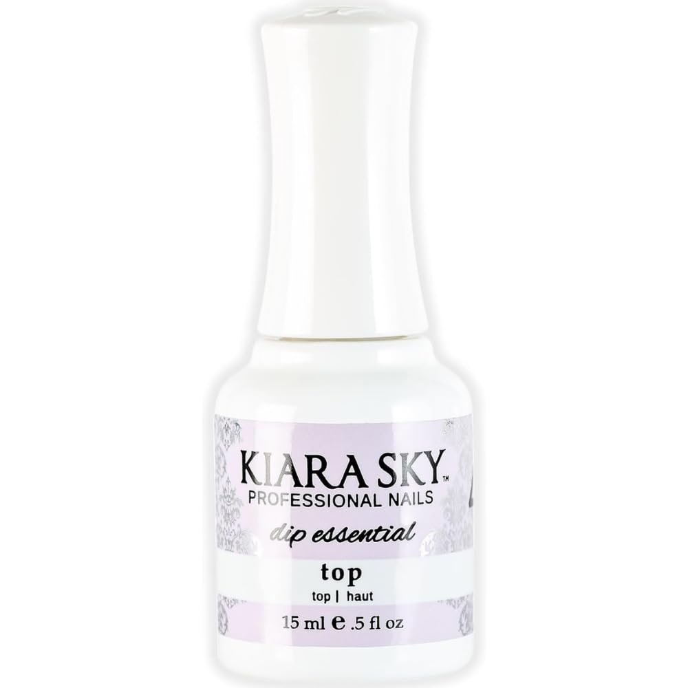 KIARA SKY Poudre Dip – Couche de finition brillance durable pour une manucure pro.