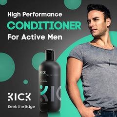 Kick Homme Conditioner texture-creme : texture onctueuse enveloppant les cheveux.