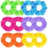 KICOSY scrunchie néon vert, satin doux et maintien sûr pour toutes les coiffures.