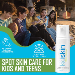 Kidskin T-Blast: huile d’arbre à thé apaise rougeurs et irritations.
