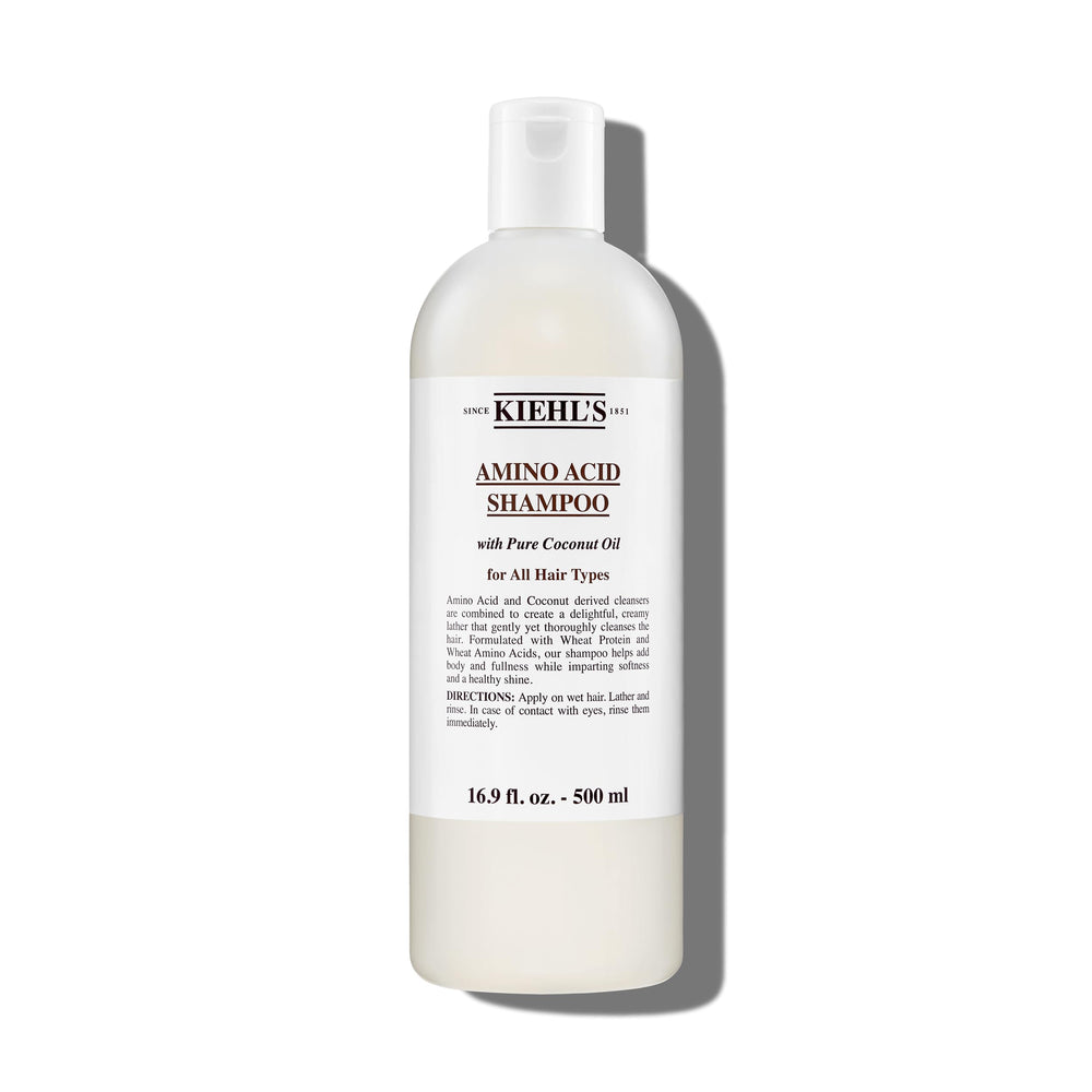 Flacon Kiehl's Amino Acide Shampoo pour une hydratation douce des cheveux.