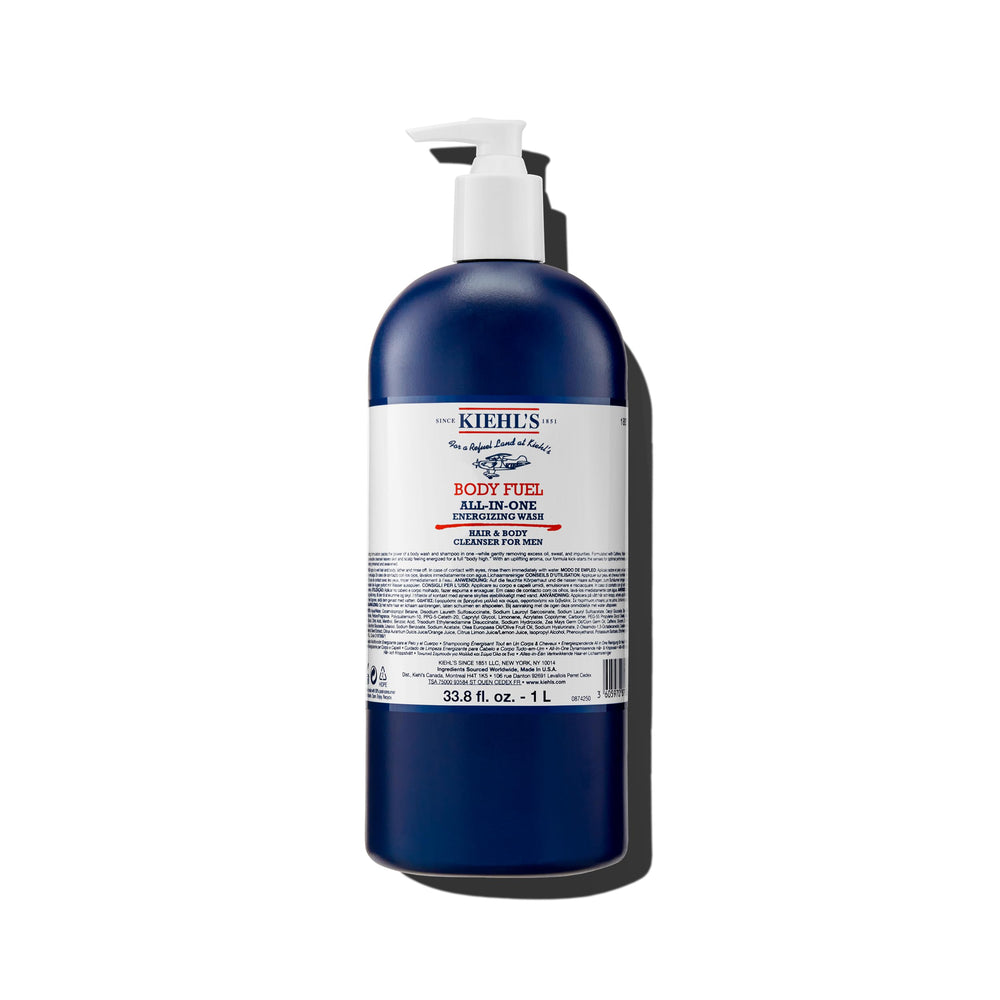 Kiehl's Body Fuel flacon menthol offrant une fraîcheur instantanée.