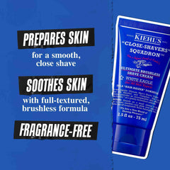 Mode d'application sans eau pour Kiehl's Crème de Rasage