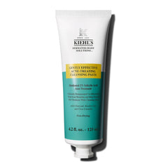 Kiehl’s Pâte Nettoyante Anti-Acné en bouteille, nettoie sans dessécher.