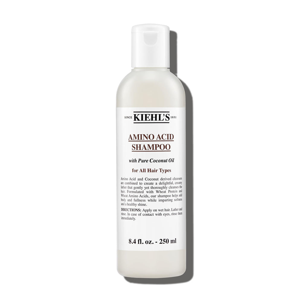 Kiehl's Shampoing aux acides aminés en bouteille, nettoyage doux pour tous types de cheveux.