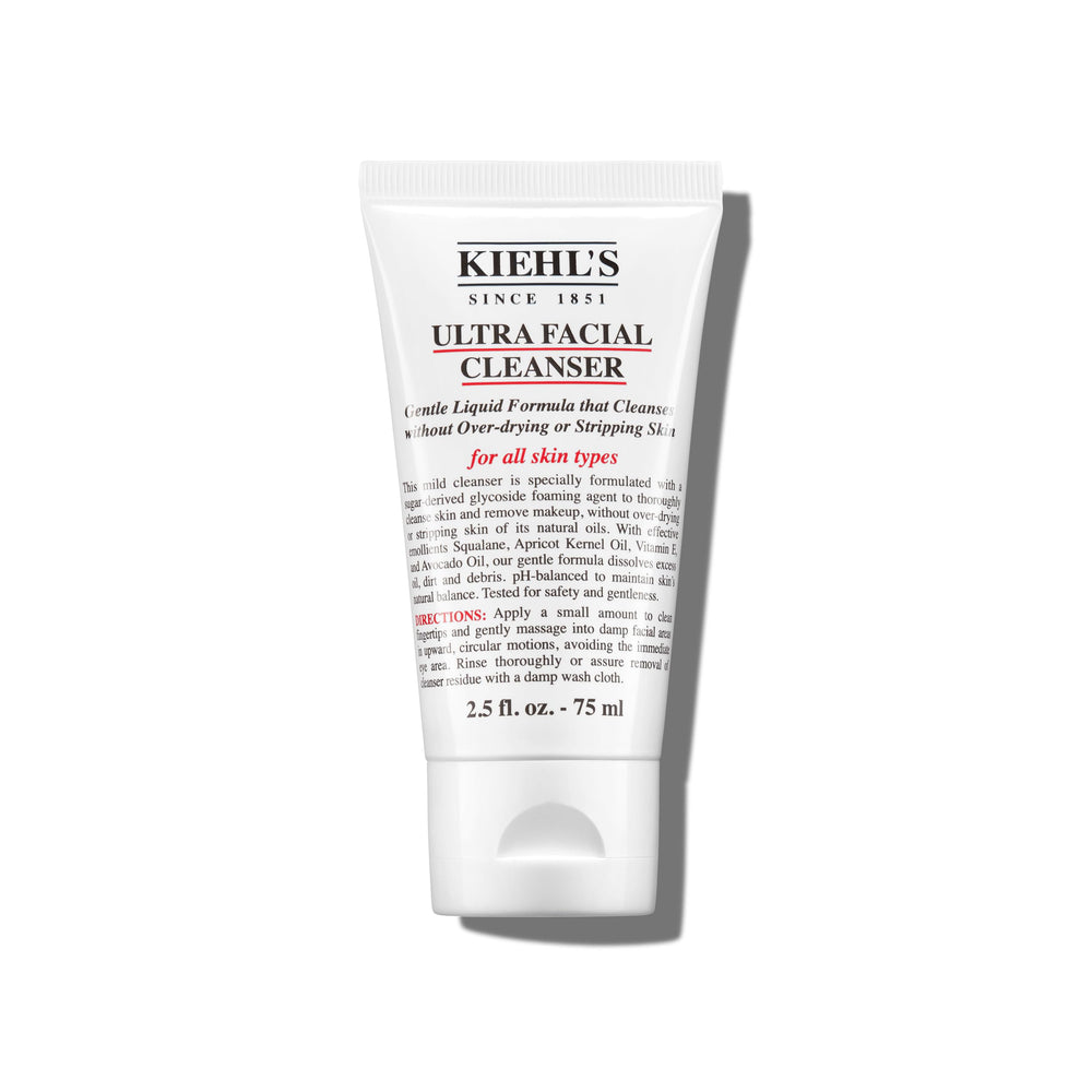 Kiehl's Ultra Facial Cleanser : bouteille-pompe nettoie en douceur et équilibre la peau.
