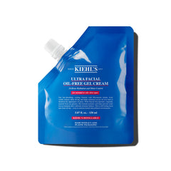 Kiehl's Ultra Facial Gel-Crème sans huile, bouteille en main, hydratation durable.