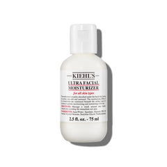 Kiehl's Ultra Facial Moisturizer, bouteille rectangulaire, hydratation quotidienne douce et efficace.