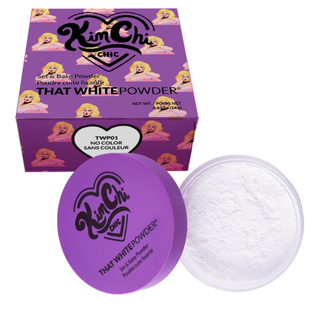 KimChiChic Poudre Set et Cuisson — flacon élégant et finition ultra-fine.