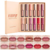 KIMIEYE ensemble 12 rouges à lèvres liquides Velours Mat, palette complète pour vos looks