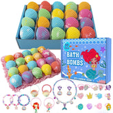Bombe de bain sirène Kims Cosiart qui dégage des couleurs arc-en-ciel