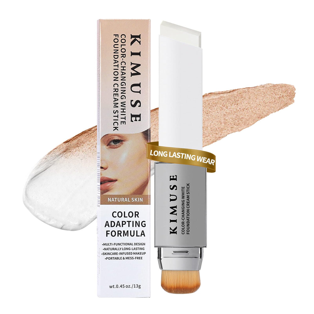 KIMUSE Baton Foundation Changeante Teinte: s'adapte au teint pour une couvrance naturelle.