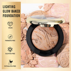 KIMUSE fond de teint cuit – texture minérale, application douce sur la peau.