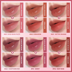 KIMUSE Water Gel Lip Tint, texture gel hydratante pour une application douce.