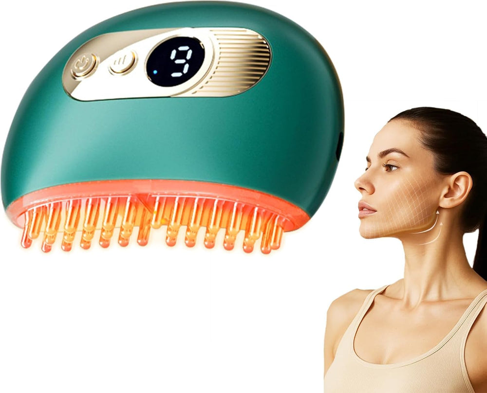 Kinbana Lymphatic Contour Face Brush montrant le contour du visage et le drainage.