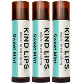 Kind Lips baume Sweet Mint trio emballage, hydratation douce.