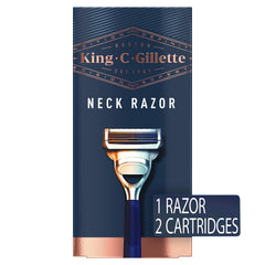 Rasoir King C. Gillette Neck avec tondeuse de précision à l'arrière pour plus de précision.