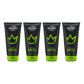 King of Shaves gel rasage translucide montrant texture claire pour une glisse précise