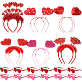 Kingdder bandeau cœur rouge, idéal pour Saint-Valentin et fêtes festives.