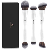 KINGMAS kit pinceaux 3 pièces double-face – application précise du teint