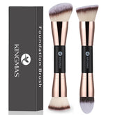 KINGMAS pinceau double-face pour teint et poudre, application uniforme et professionnelle.