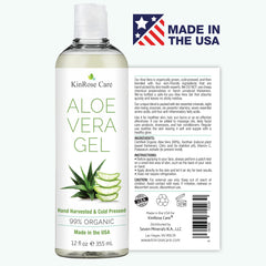 KinRose Care Gel Aloe Vera pour les cheveux, offre brillance et douceur.