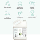Étiquette KinRose Care Aloe Vera sans parfum, pur et sûr.