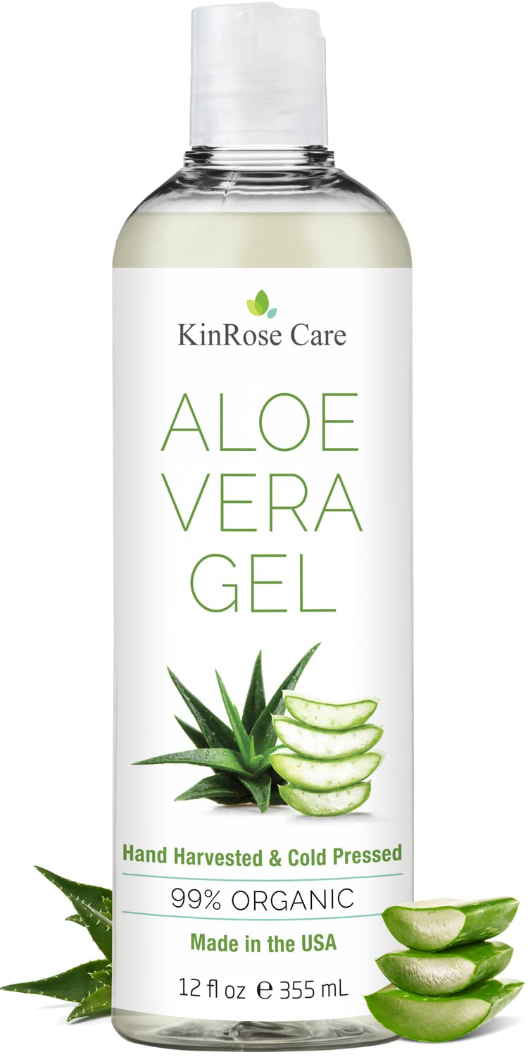KinRose Care Gel Aloe Vera pour le visage, hydratation douce et naturelle.
