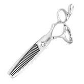 KINSARO ciseaux-coiffure lame convexe pour coupe précise et durable.