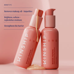 Kinship Papaye Nue – Démaquillage visage et yeux en douceur.