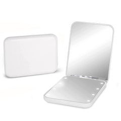 Miroir Kintion de poche avec grosissement 1x/3x et lumière LED pour maquillage précis