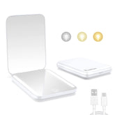 Miroir de poche Kintion double-face avec lumière, idéal pour maquillage rapide en déplacement.