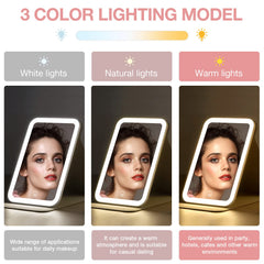 Miroir Kintion avec 3 températures de couleur pour un rendu adaptable.